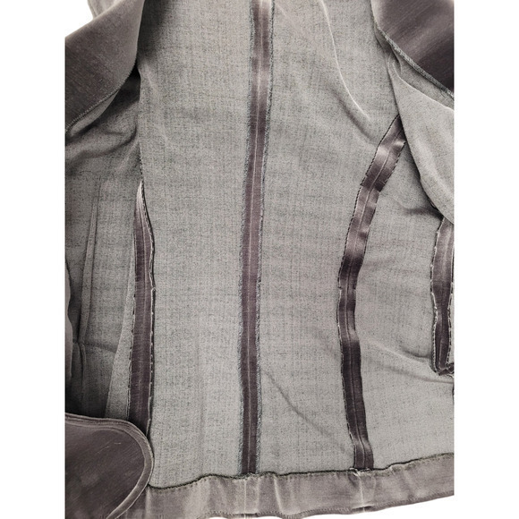 Vintage Butte Knit Iridescent Velour Rhinestone Button Jacket Maxi Skirt Set - Picture 11 of 17